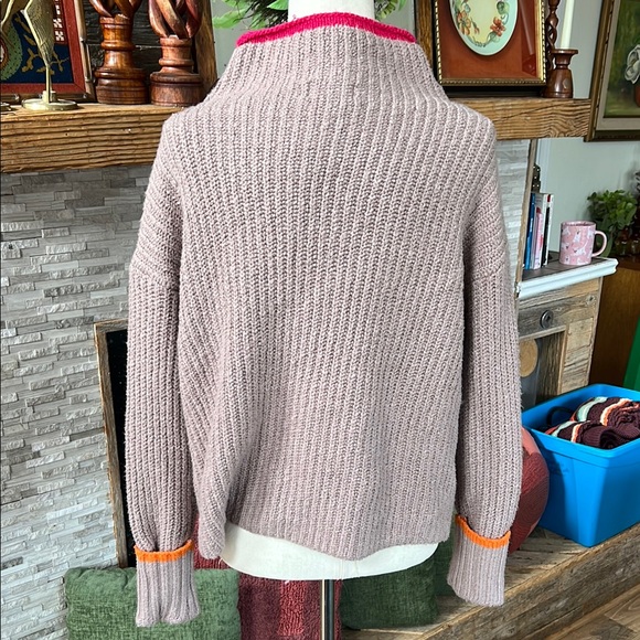 Maeve by Anthropologie Knit Sweater with Colorful Trim - Picture 2 of 5